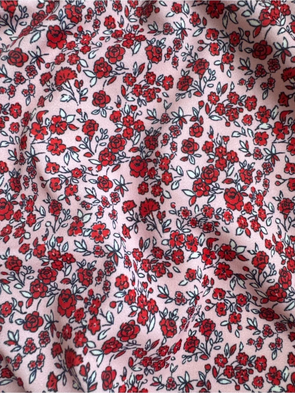 Janie and Jack Pink and Red Floral One-Piece Swimsuit with White Flower